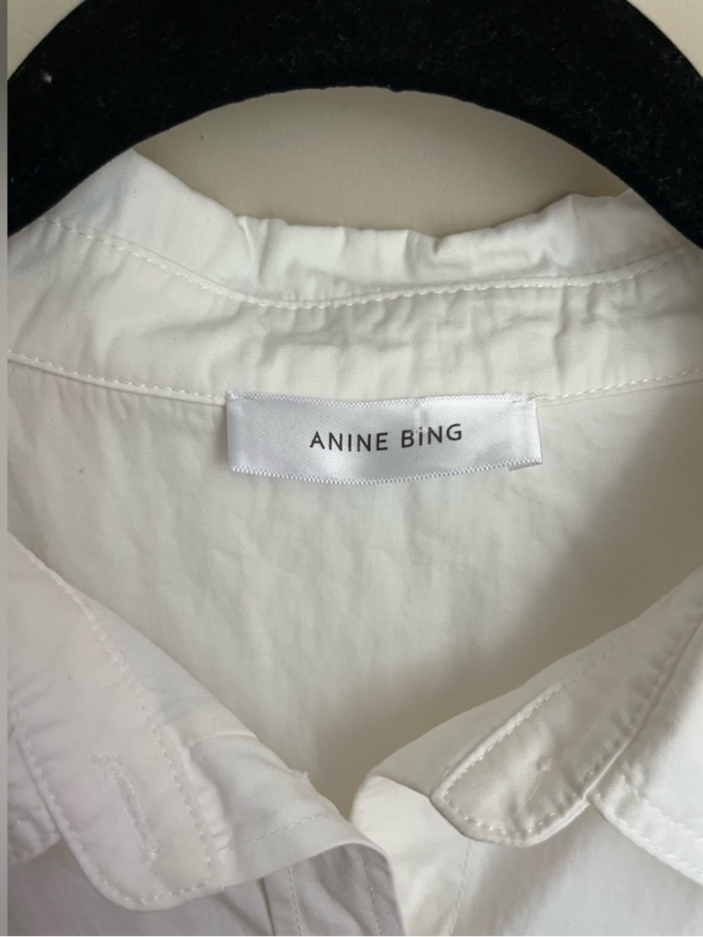 anine bing cotton button front shirt - Picture 3 of 7